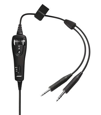 BOSE A20® HEADSET CABLE – DUAL GA PLUGS STRAIGHT CORD ELECTRET MIC – WITHOUT BLUETOOTH