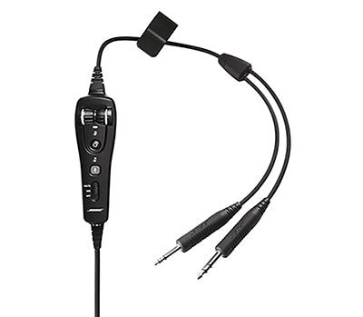 BOSE A20® HEADSET CABLE – DUAL GA PLUGS COILED CORD ELECTRET MIC – WITHOUT BLUETOOTH