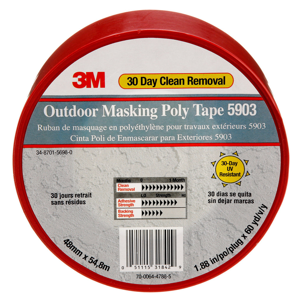 7000049309 3M MASKING POLY TAPE 5903 (RED)