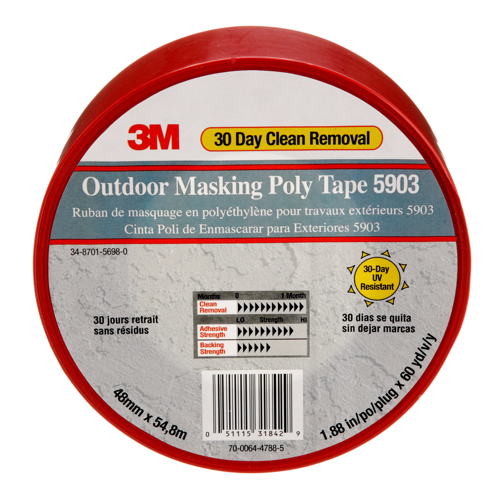 7000049309 3M MASKING POLY TAPE 5903 (RED)