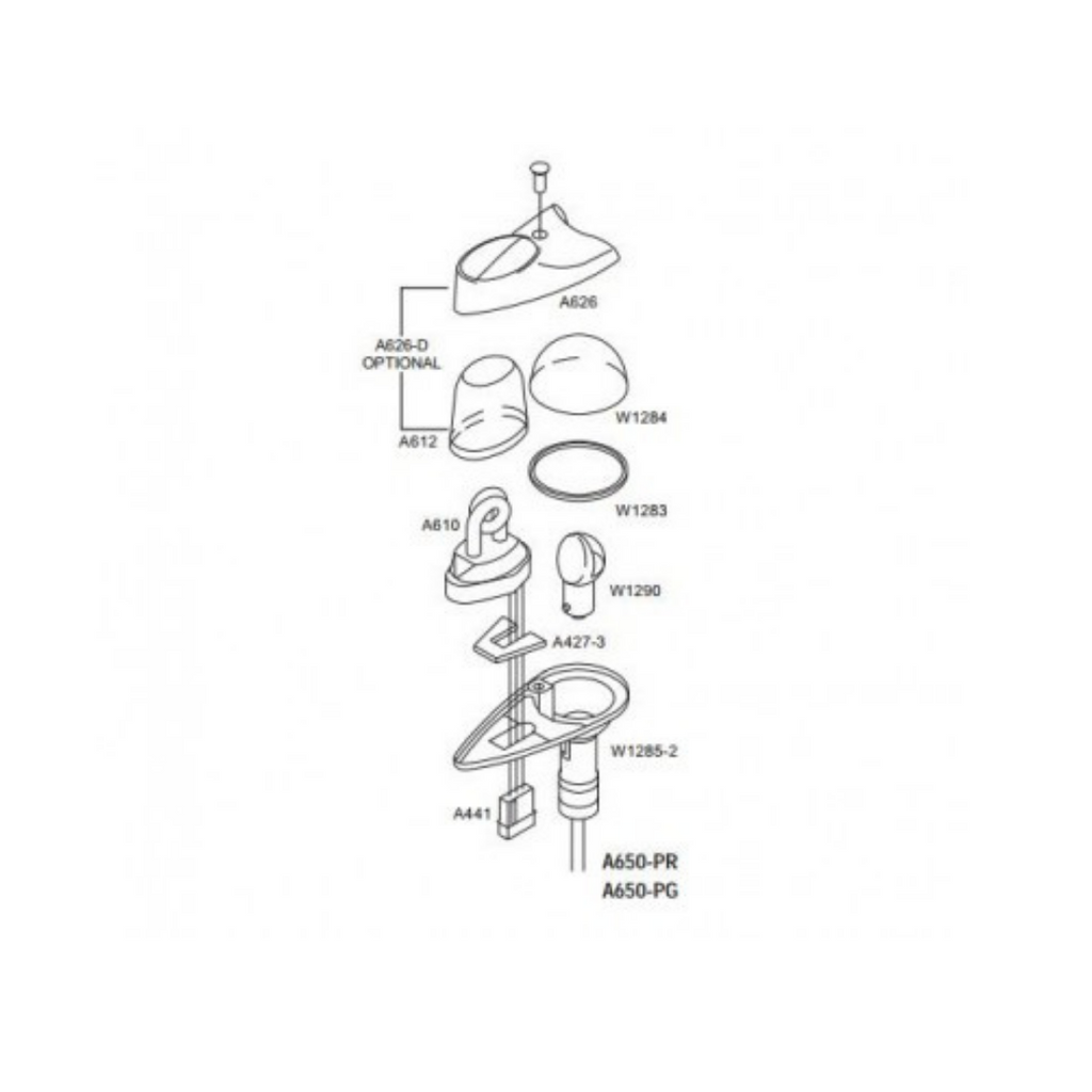 WHELEN A435 FLASH TUBE ASSY 02-0350054-00