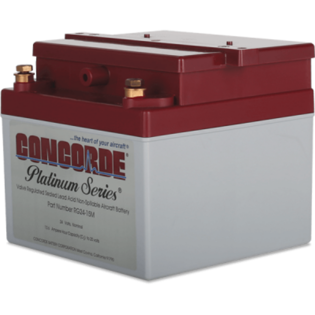 CONCORDE RG24-15M PLATINUM SERIES SEALED LEAD ACID AIRCRAFT BATTERY